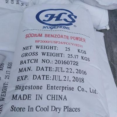 Benzoato de sodio de grado alimenticio superior Blanco o cristalino incoloro para altos estándares