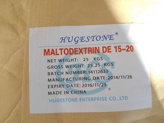 Período de conservación 12 meses Polvo blanco de grado alimenticio Maltodextrina 9050-36-6 C6nH 10n 2 O 5n 1